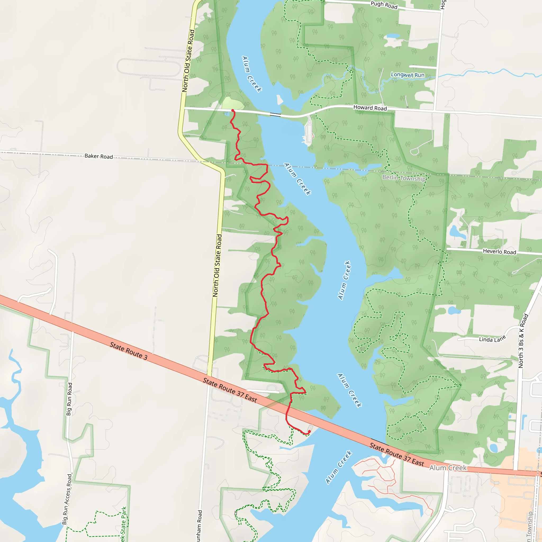 Maple Glen Bridle Trail mobile static map