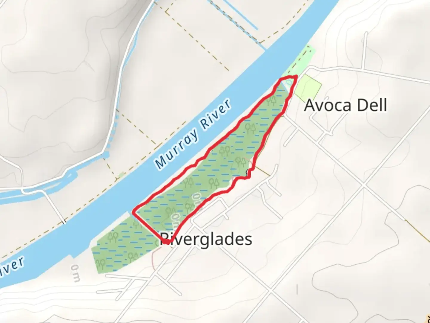 An image depicting the trail Riverglades Wetland Walk and its surrounding area.