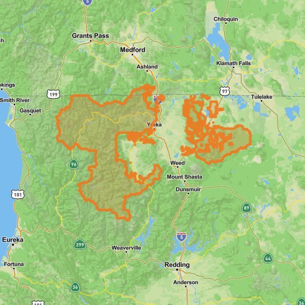 Klamath National Forest mobile static map