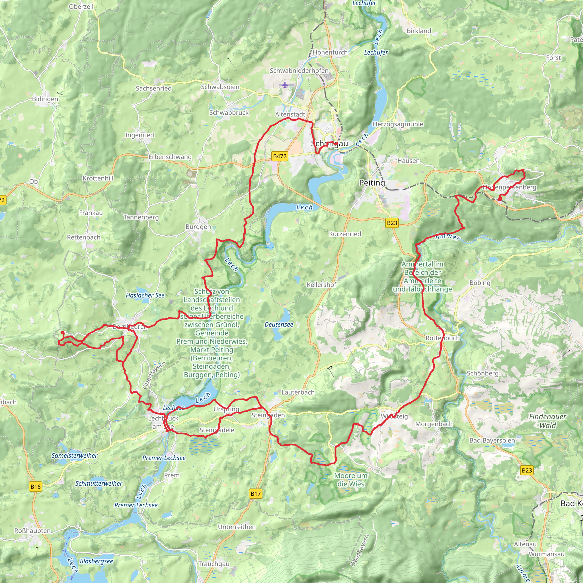 Heilige Landschaft Pfaffenwinkel - Westschleife mobile static map
