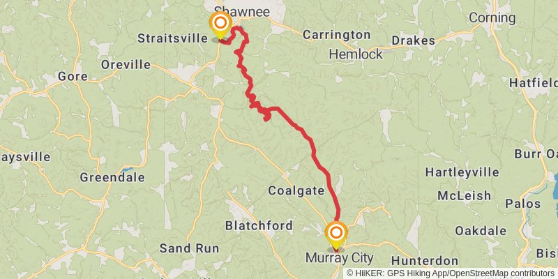 Buckeye Trail stage 68 Map