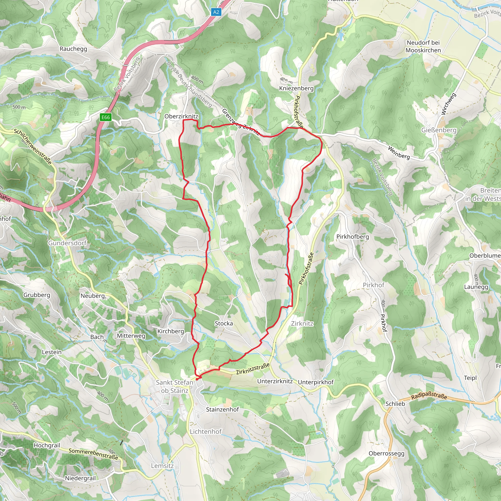 Zirknitz - Pirkhof Loop mobile static map