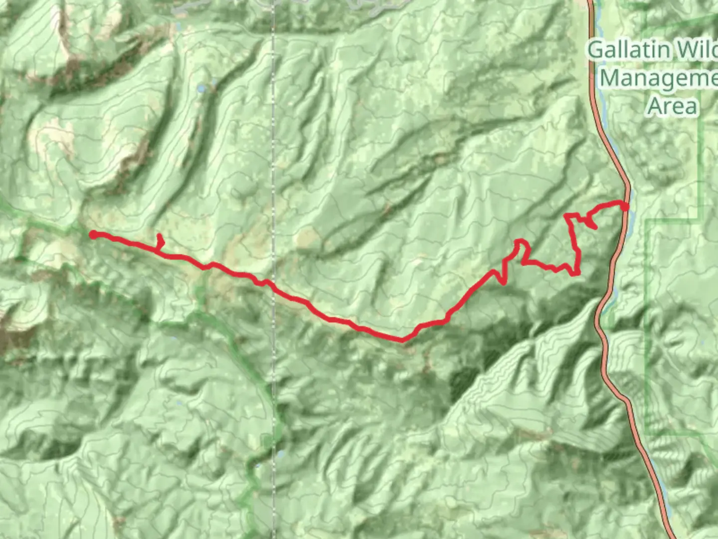 An image depicting the trail Buck Creek Ridget Trail and its surrounding area.
