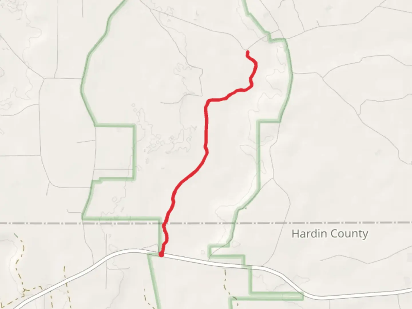 An image depicting the trail Turkey Creek Trail from Gore Store Road and its surrounding area.