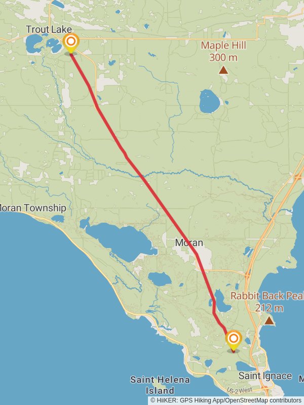 Saint Ignace Trout Lake Trail