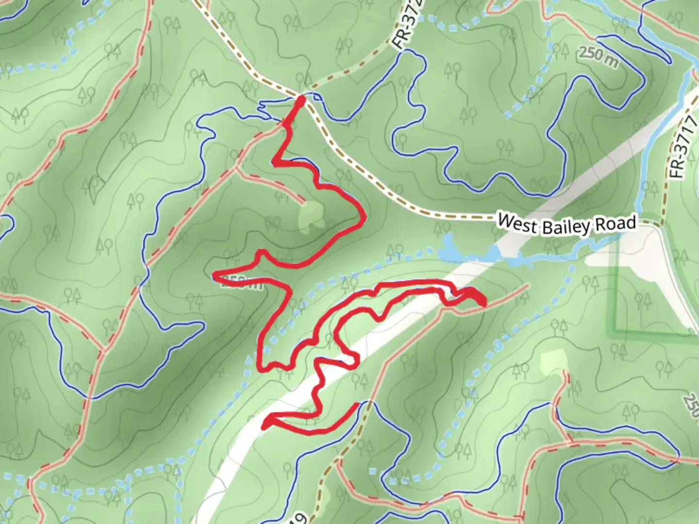 An image depicting the trail Lost Marbles Trail and its surrounding area.
