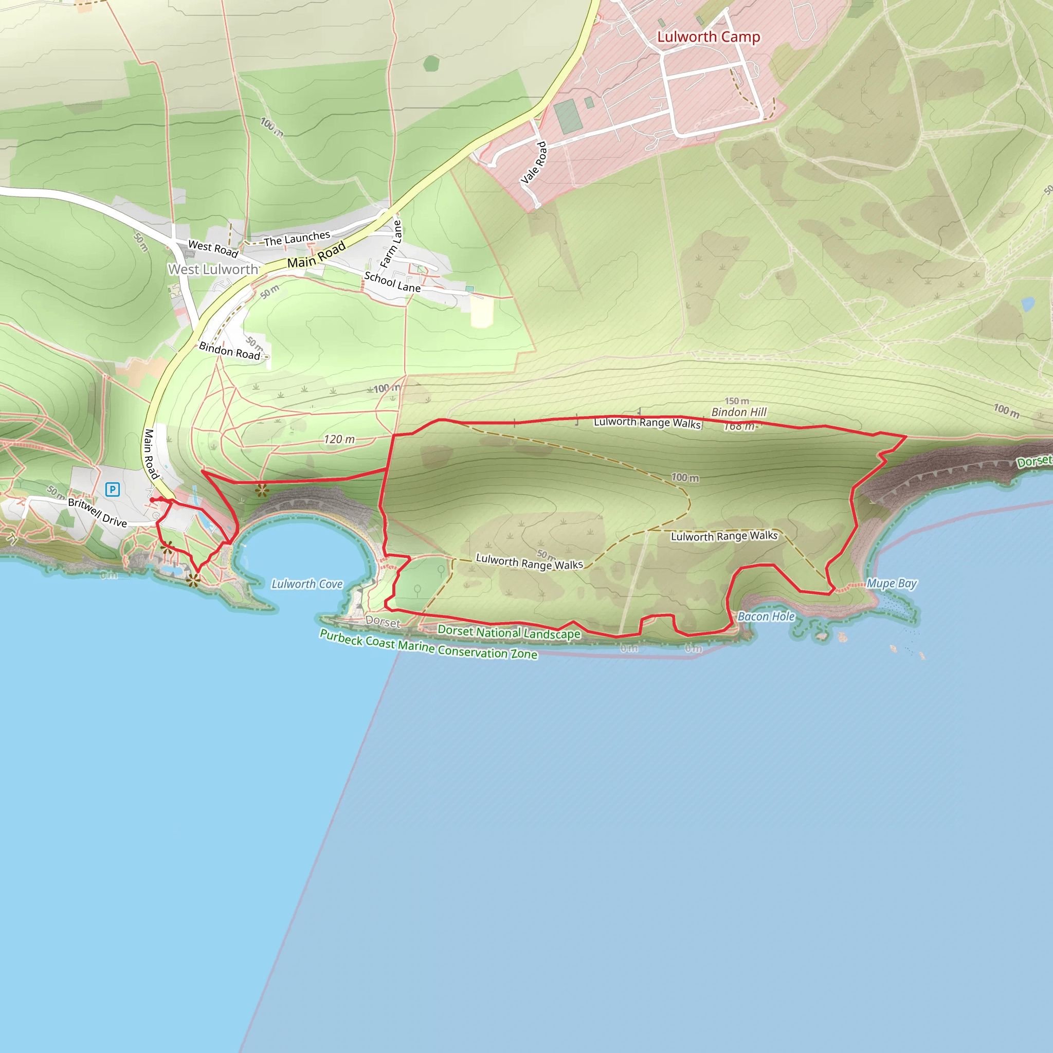 Bindon Hill mobile static map