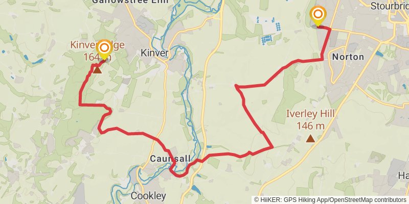 Kinver Walk from Kinver Clamber stage 2 Map