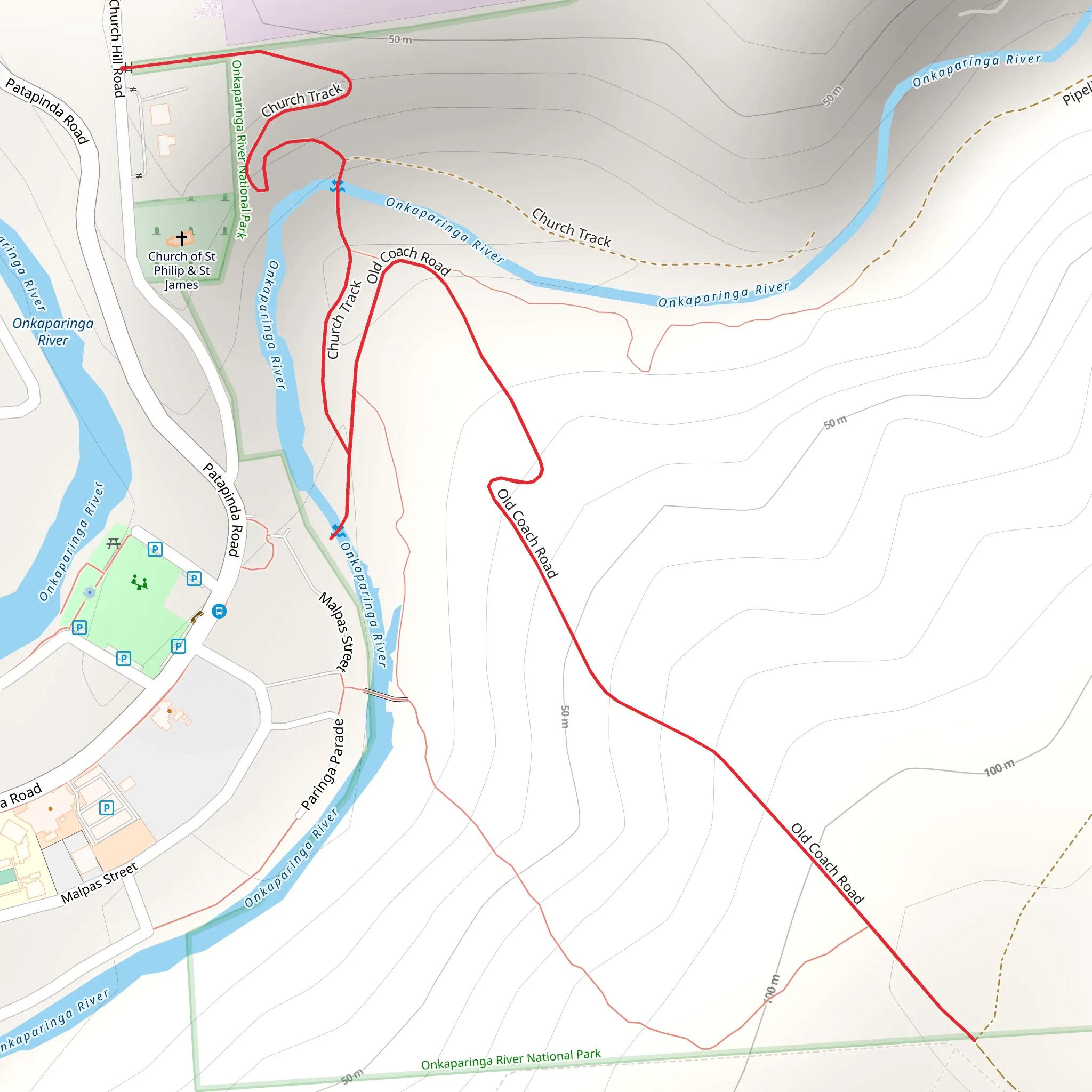 Old Coach Link Track mobile static map