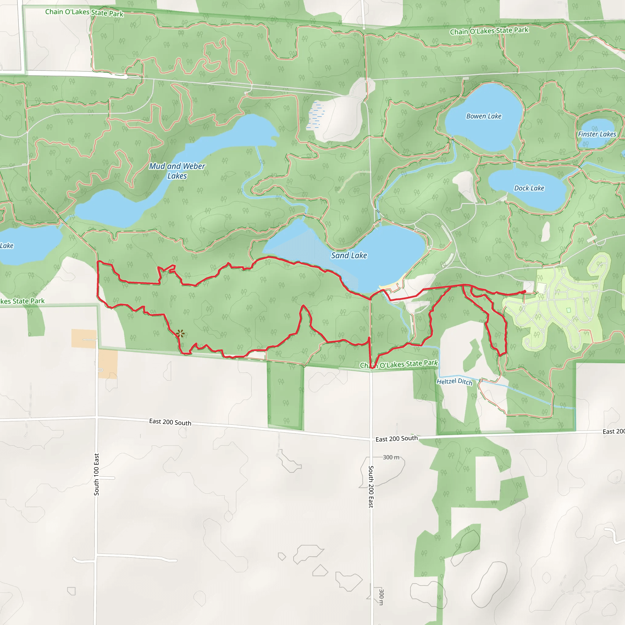 Sand Lake South Shore Loop mobile static map