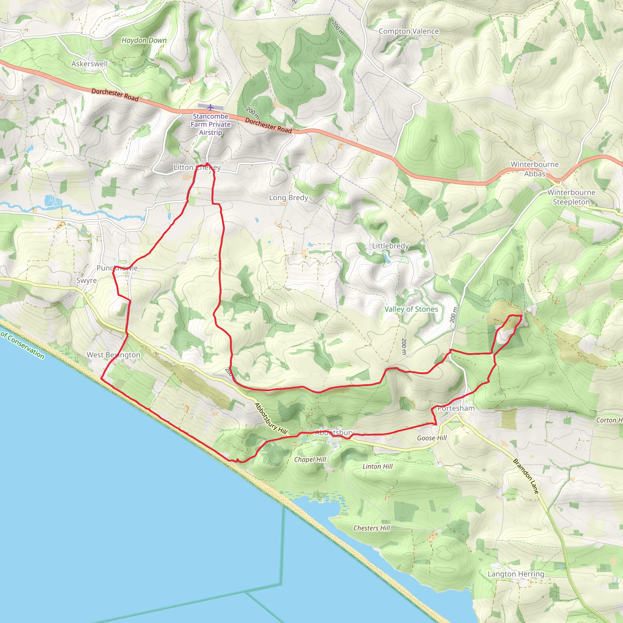 West Dorset from Litton Cheney mobile static map