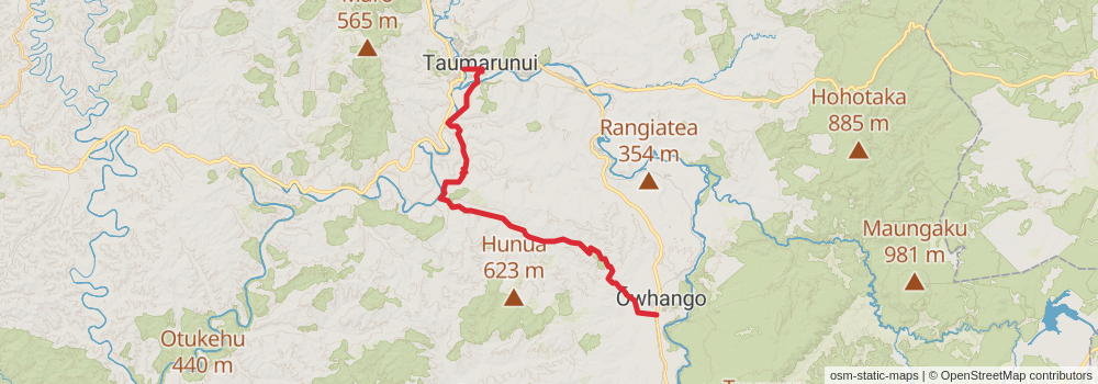 Te Araroa Trail stage 58 Map