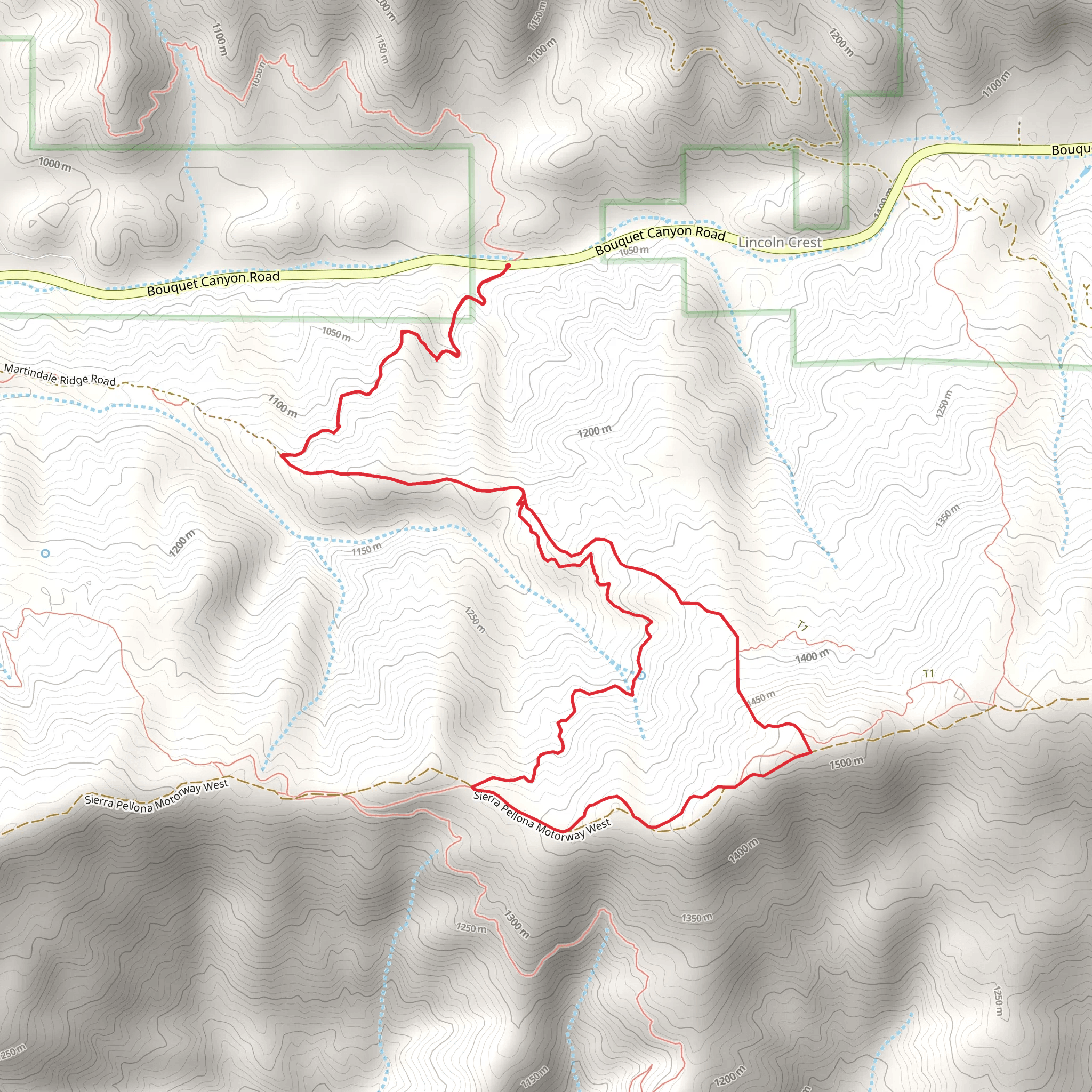 Bear Spring Loop via PCT mobile static map