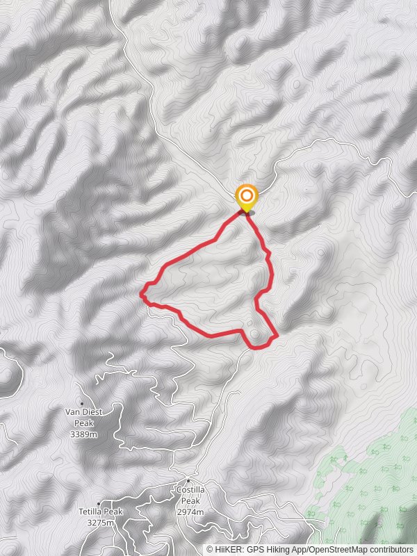 Foreman Creek and Bitter Creek Road Loop mobile static map