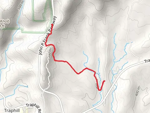 Mountains-to-Sea Trail from John P Frank Parkway