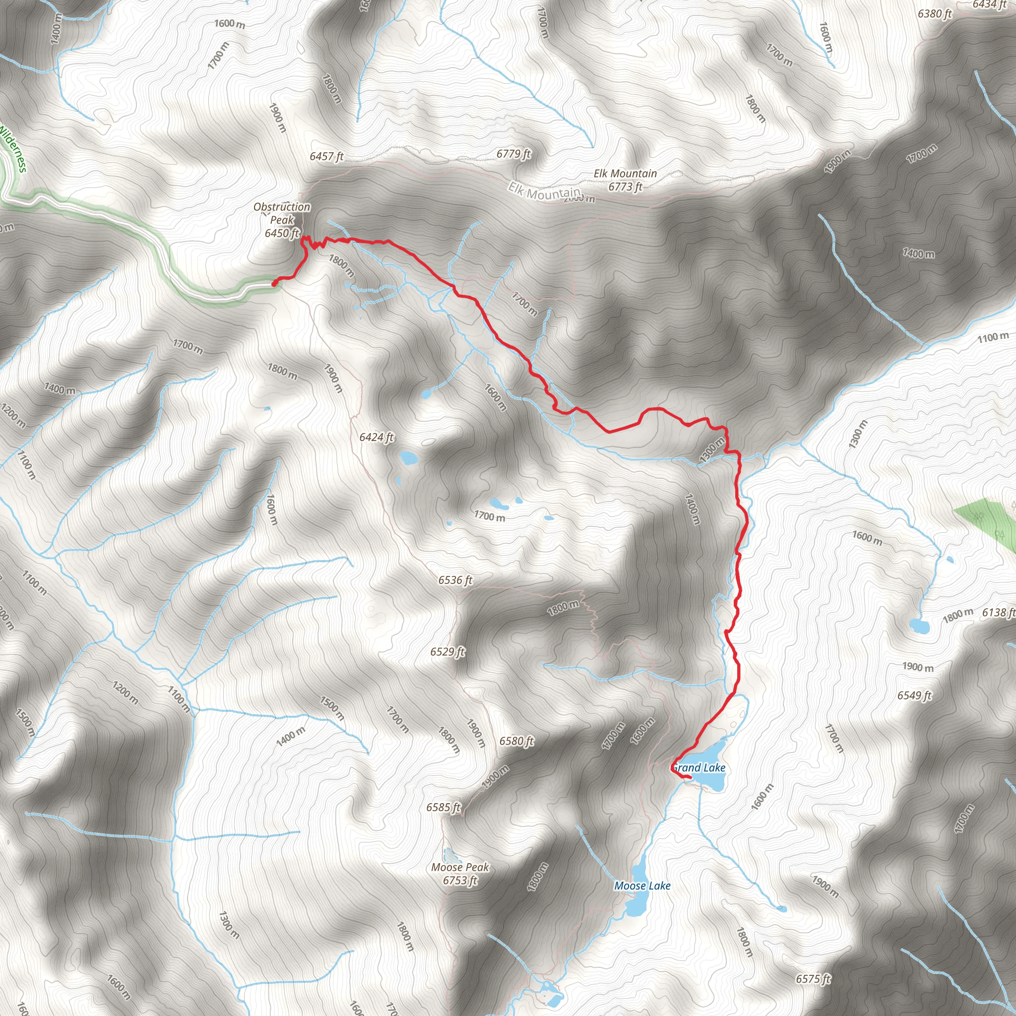 Badger Valley via Obstruction Point - Deer Park Trail mobile static map