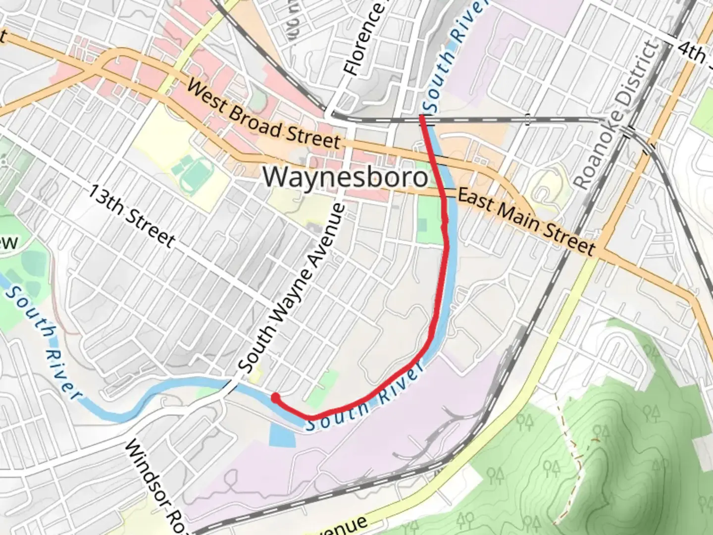An image depicting the trail Constitution Park and Greenway Trail and its surrounding area.