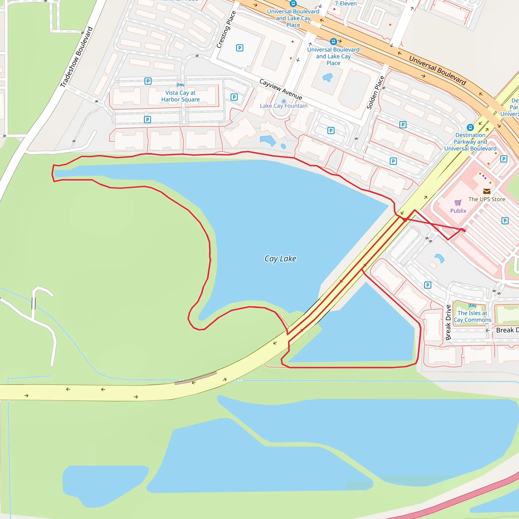 Cay Lake Loop mobile static map