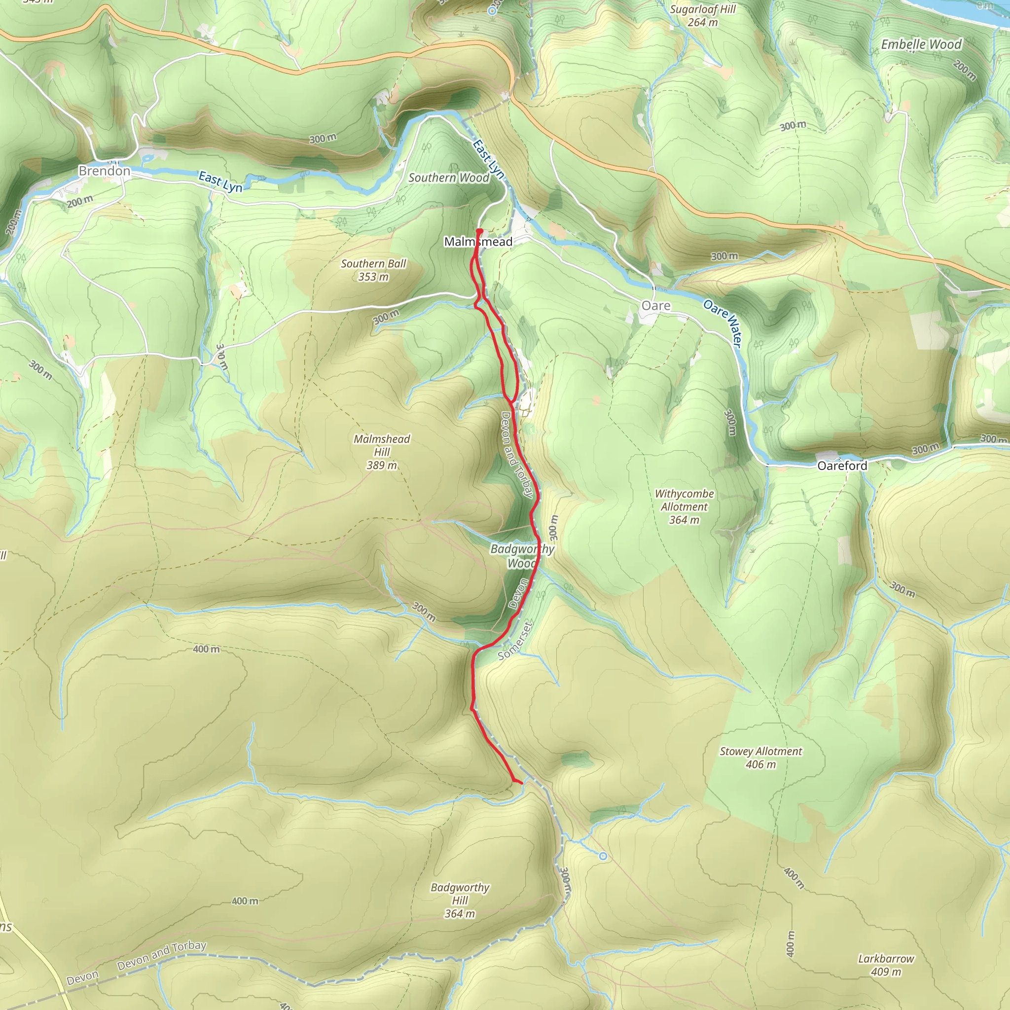 Doone Valley mobile static map