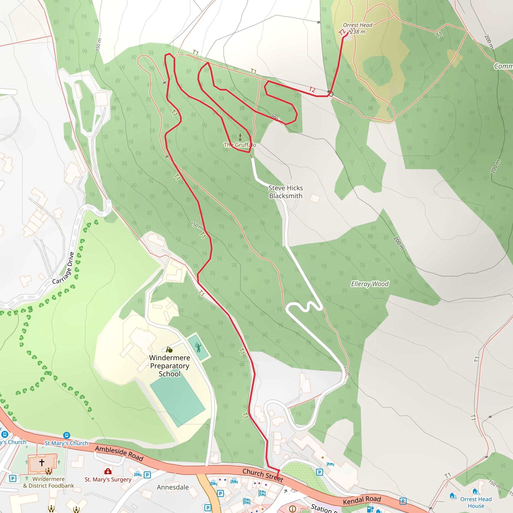 Orrest Head mobile static map