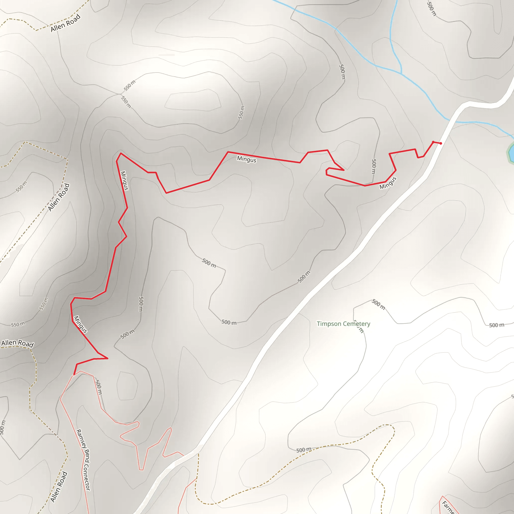 Mingus Trail mobile static map