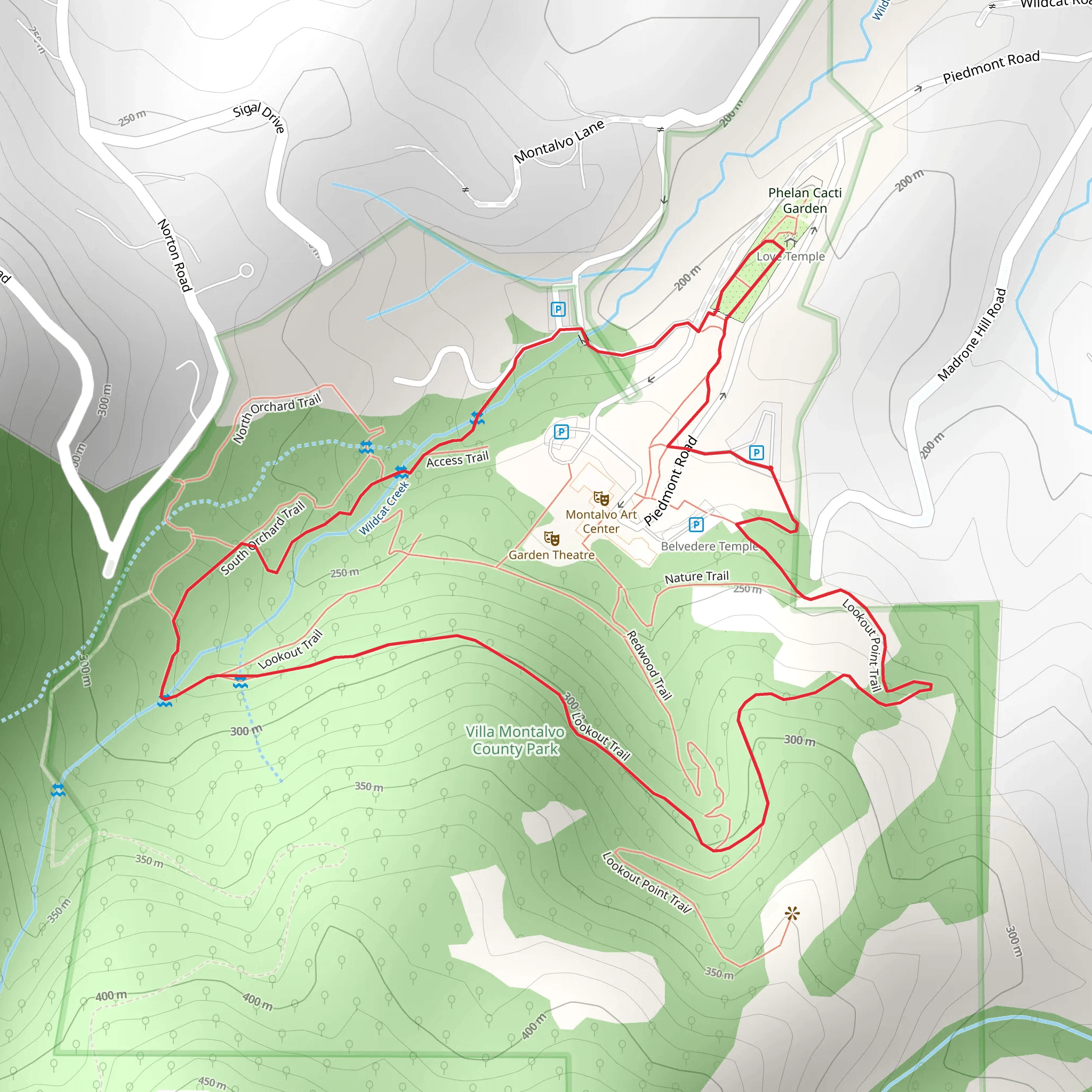 Villa Montalvo County Park Loop mobile static map
