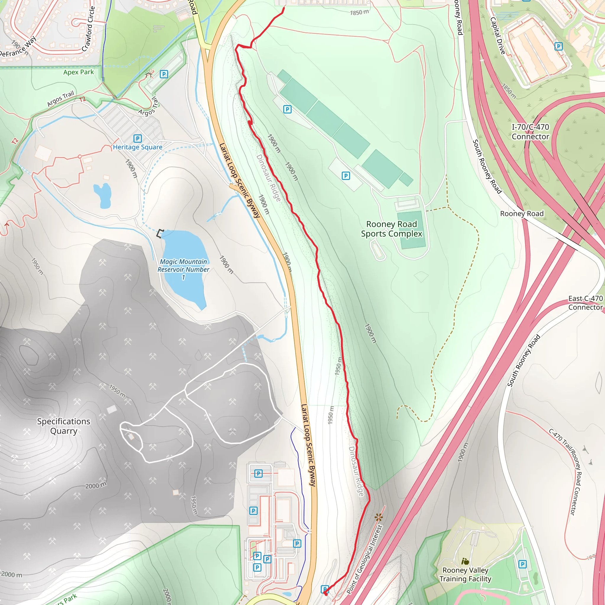 Jackson Gulch Walk mobile static map
