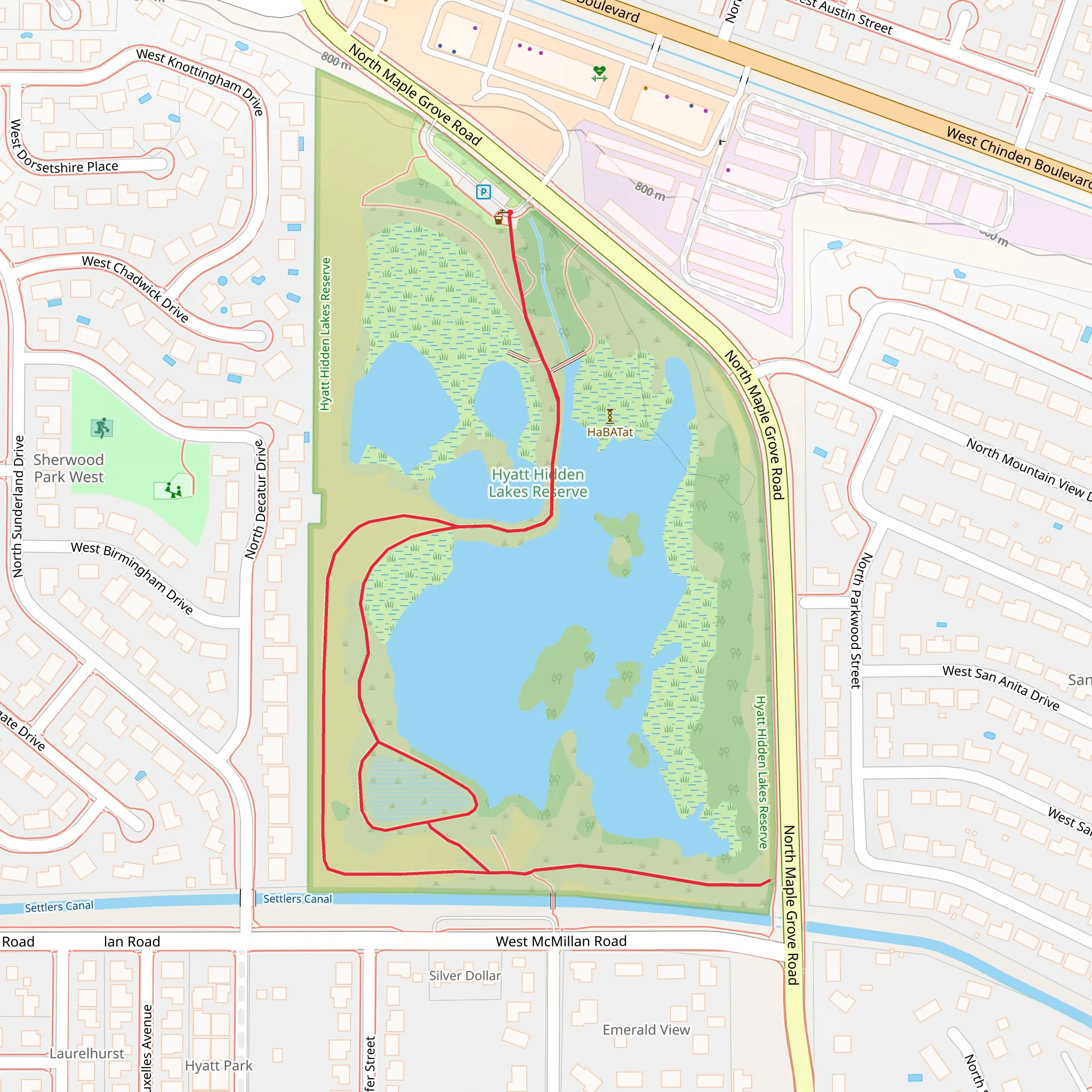 Hyatt Hidden Lake Reserve Loop mobile static map