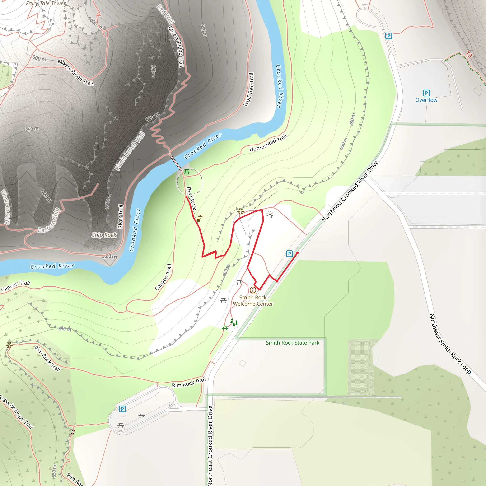 The Chute mobile static map