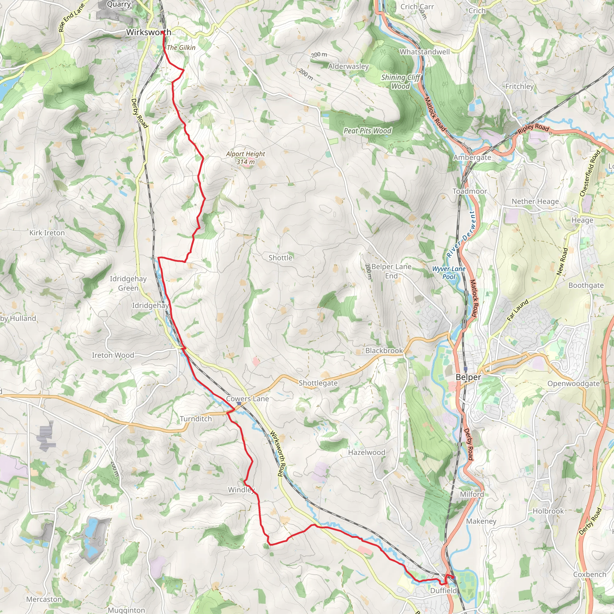 Ecclesbourne Way mobile static map