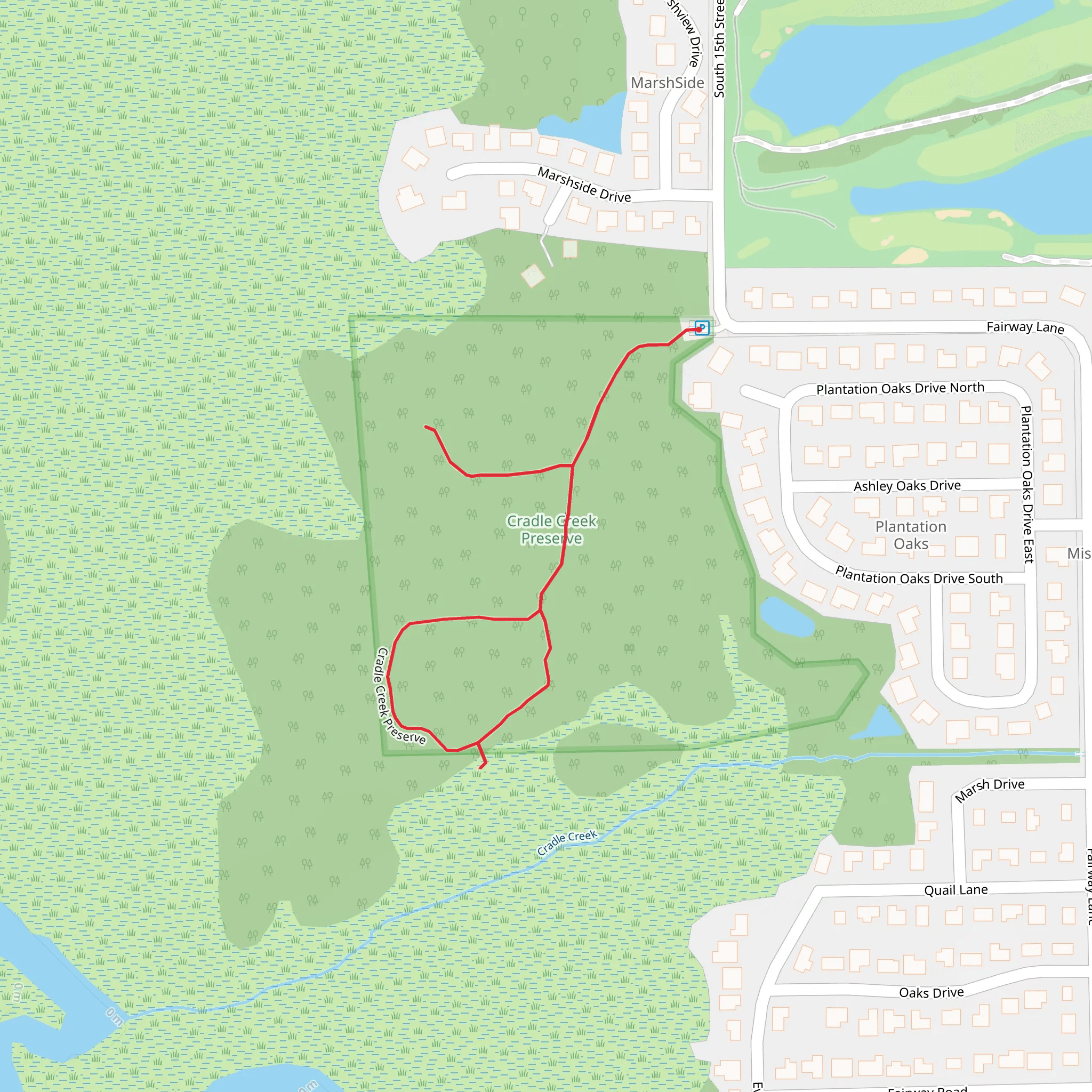 Cradle Creek Preserve Loop mobile static map