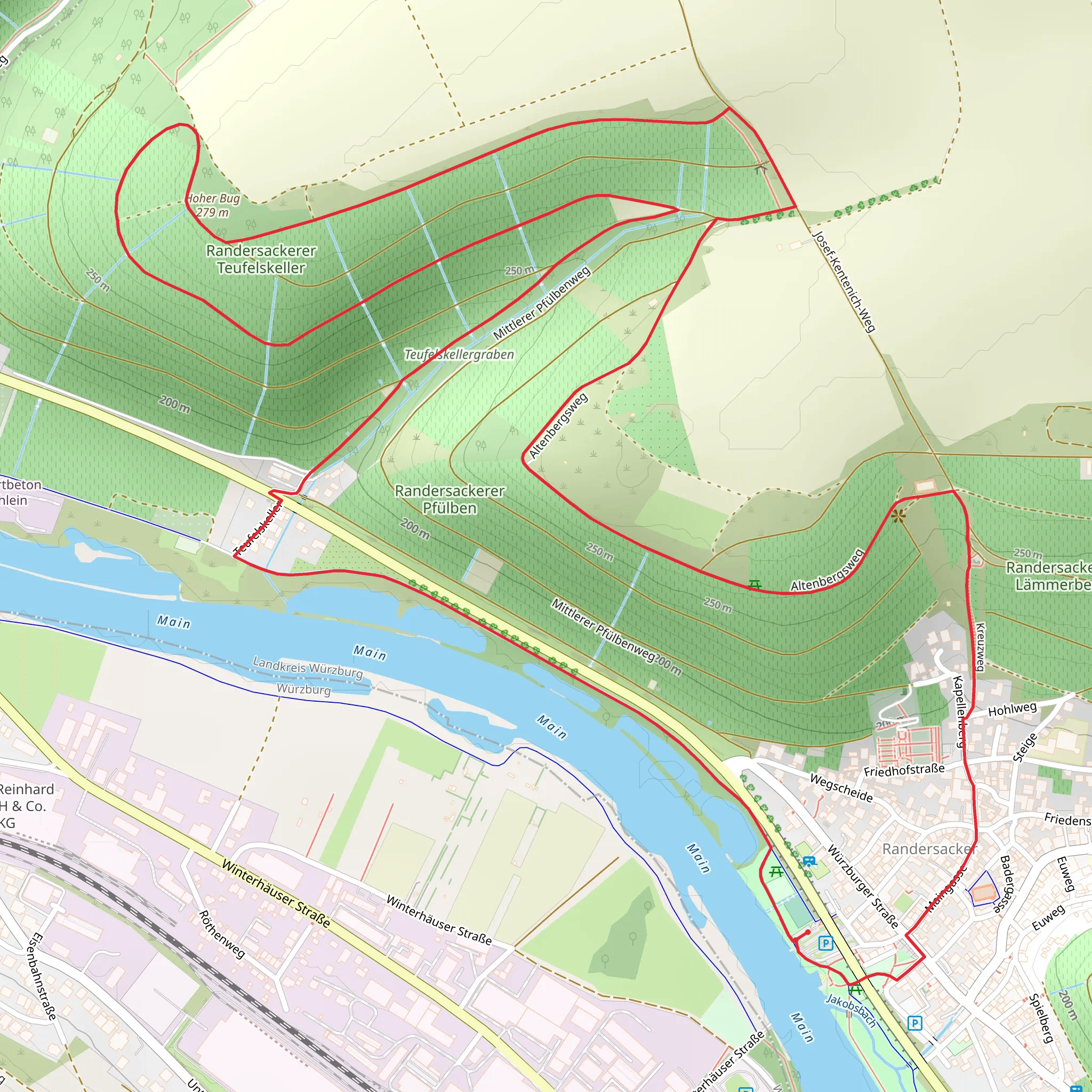 Teufelskeller and Hoher Bug Loop mobile static map