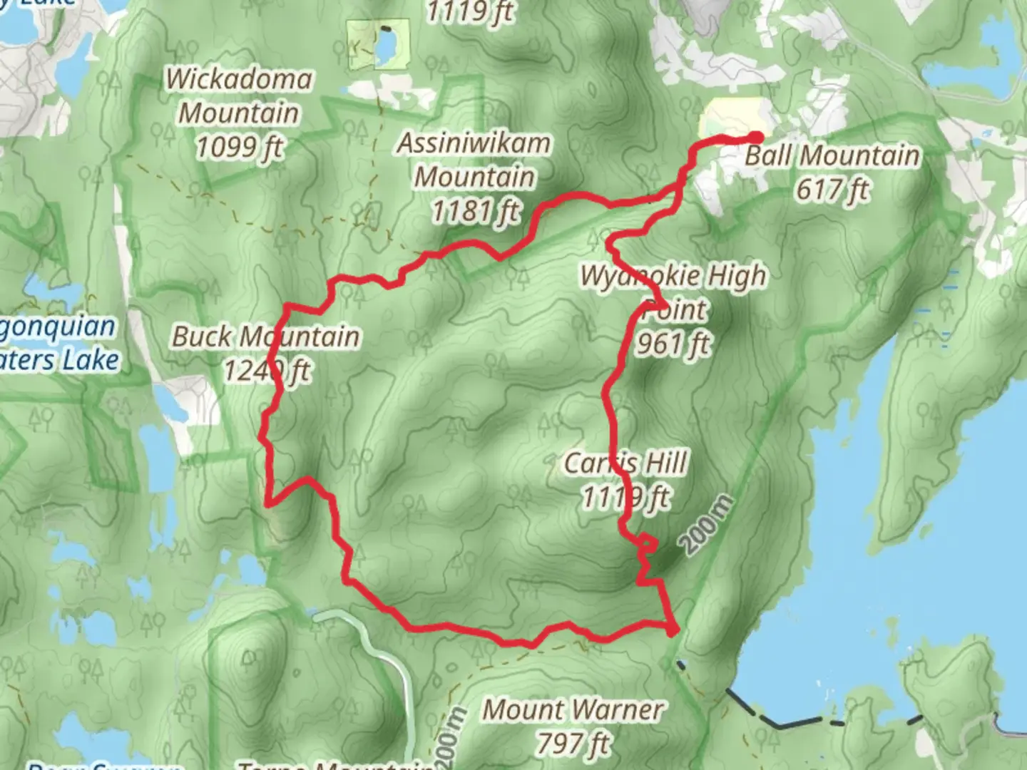 An image depicting the trail Otterhole Trail and Hewitt-Butler Trail and its surrounding area.