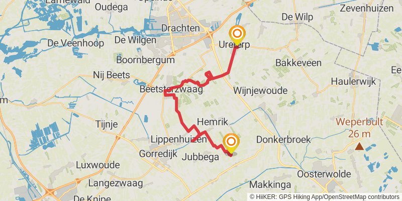 Friese Woudenpad alt 2 Map