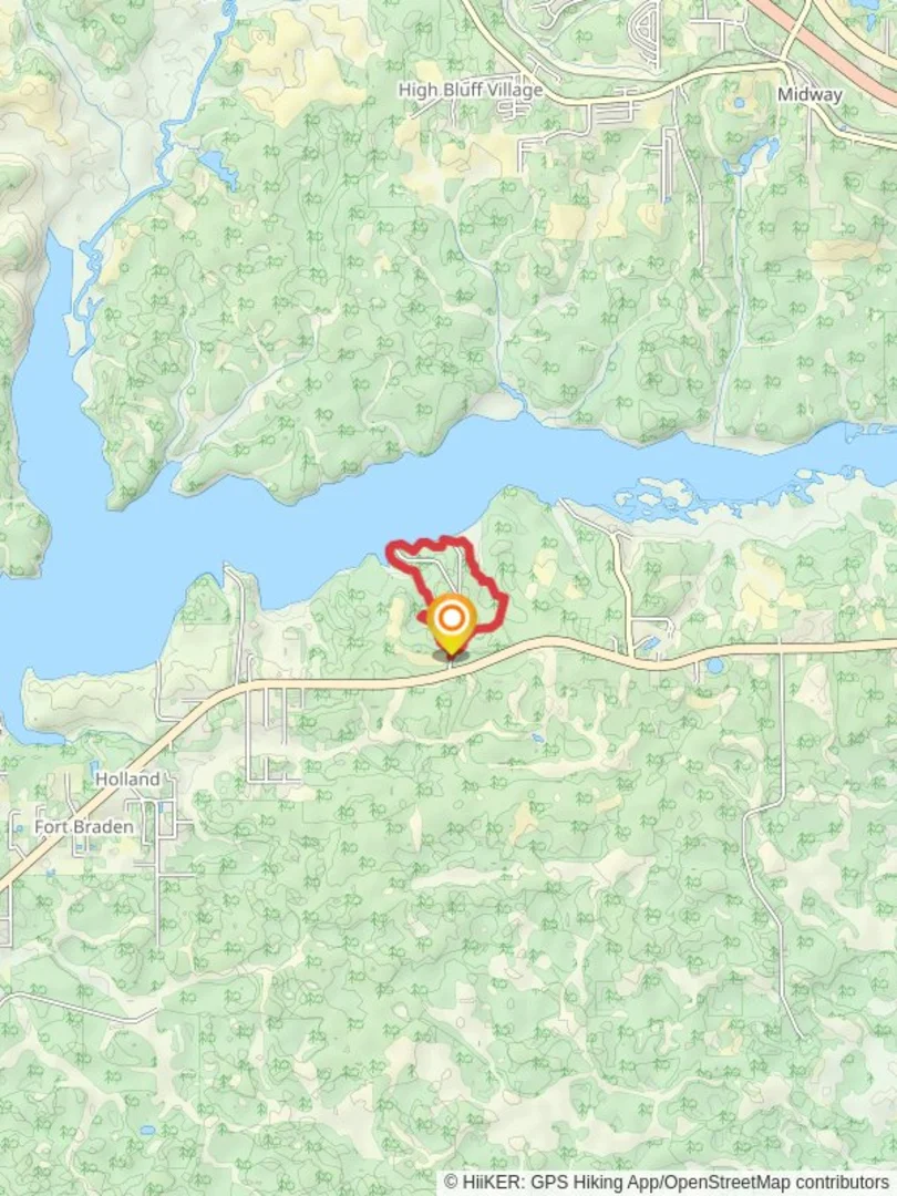 An image depicting the trail Center Hiking Loop and its surrounding area.