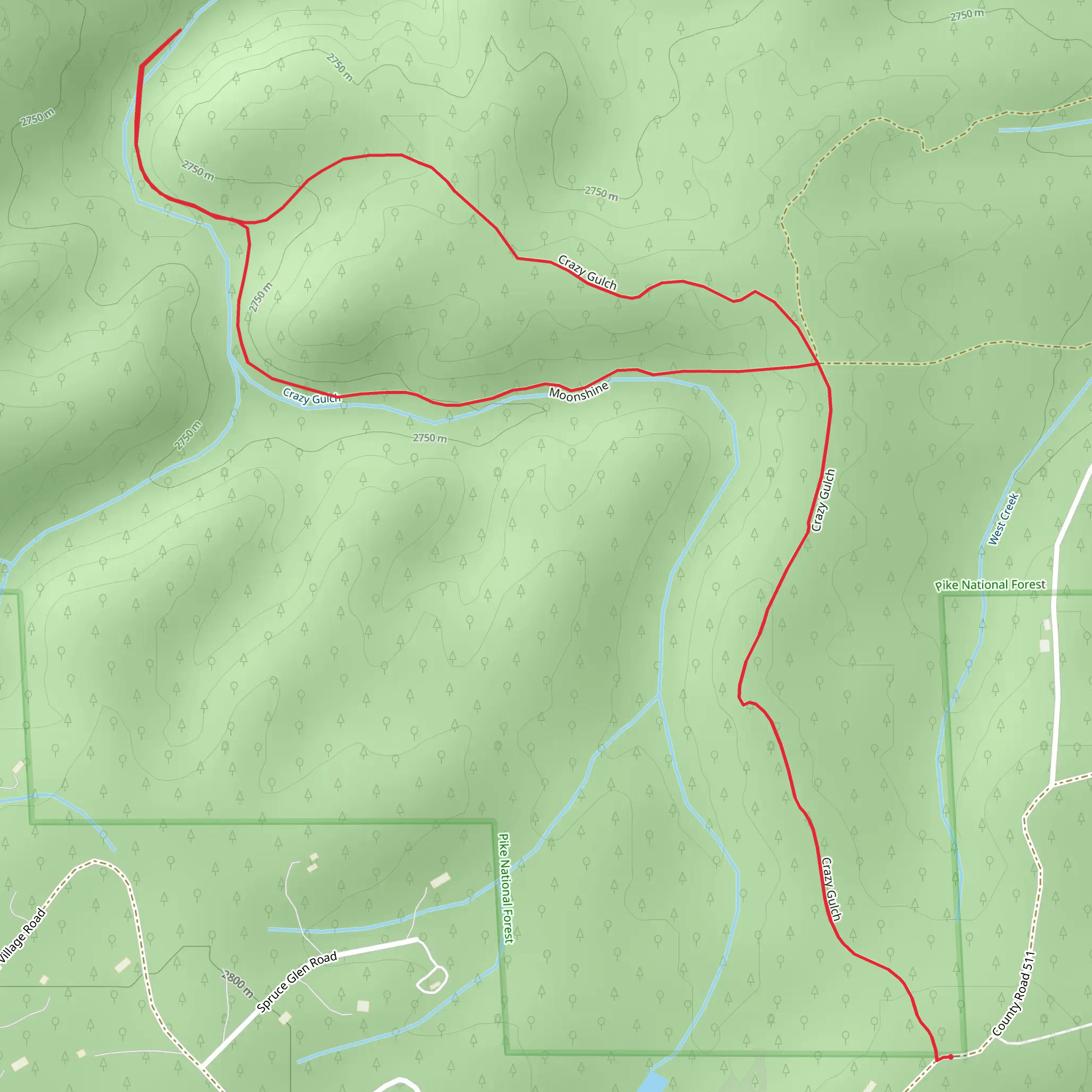Crazy Gulch Loop mobile static map