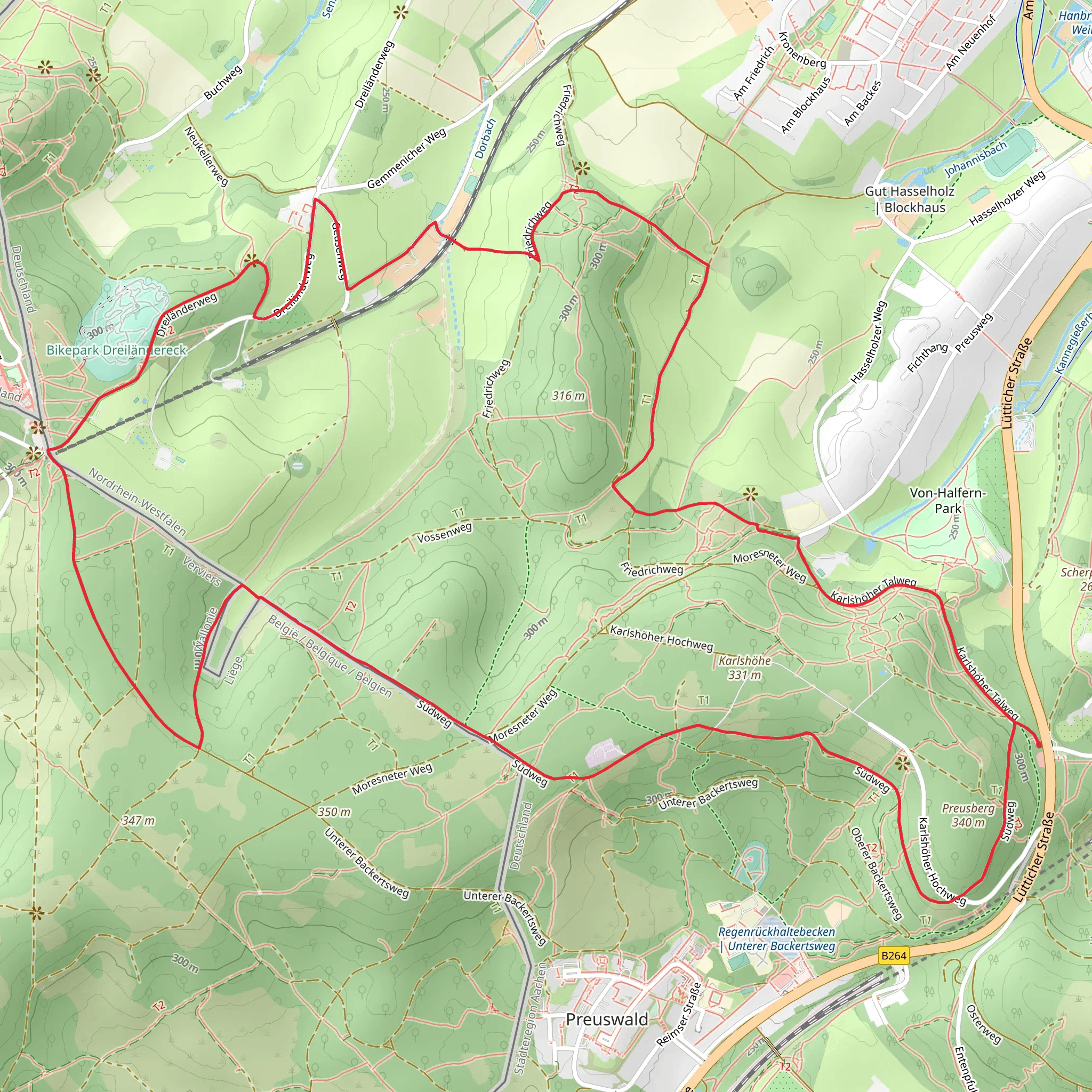 Preusberg, Stahlenberg and Hoogste Punt van Nederland Loop via Sudweg mobile static map