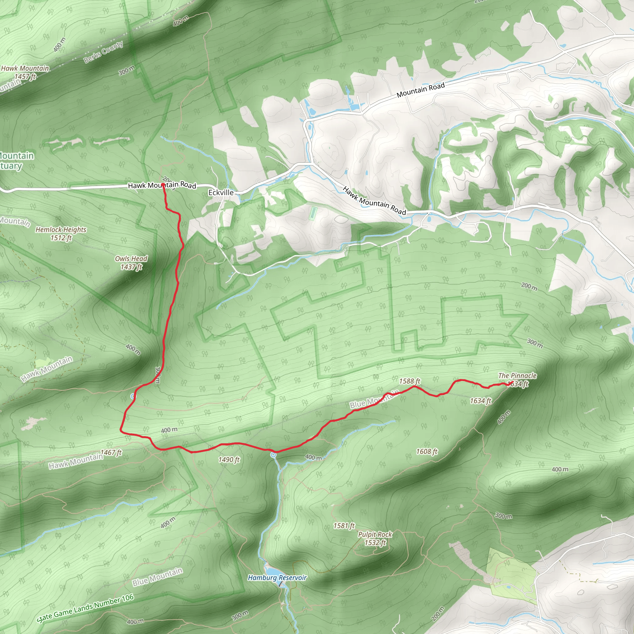 The Pinnacle from Eckville Road mobile static map