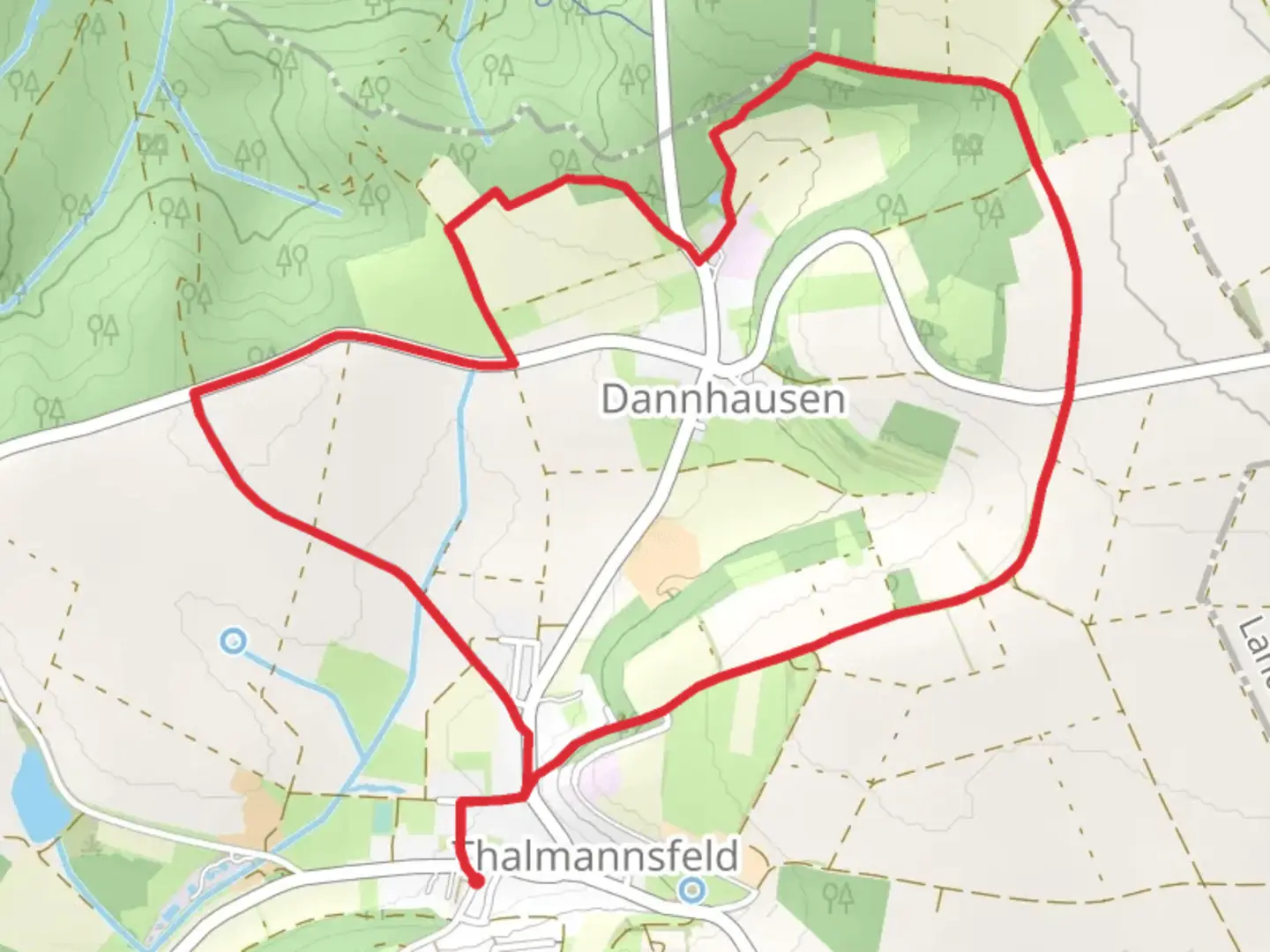 An image depicting the trail Rundweg Bergen 5 and its surrounding area.