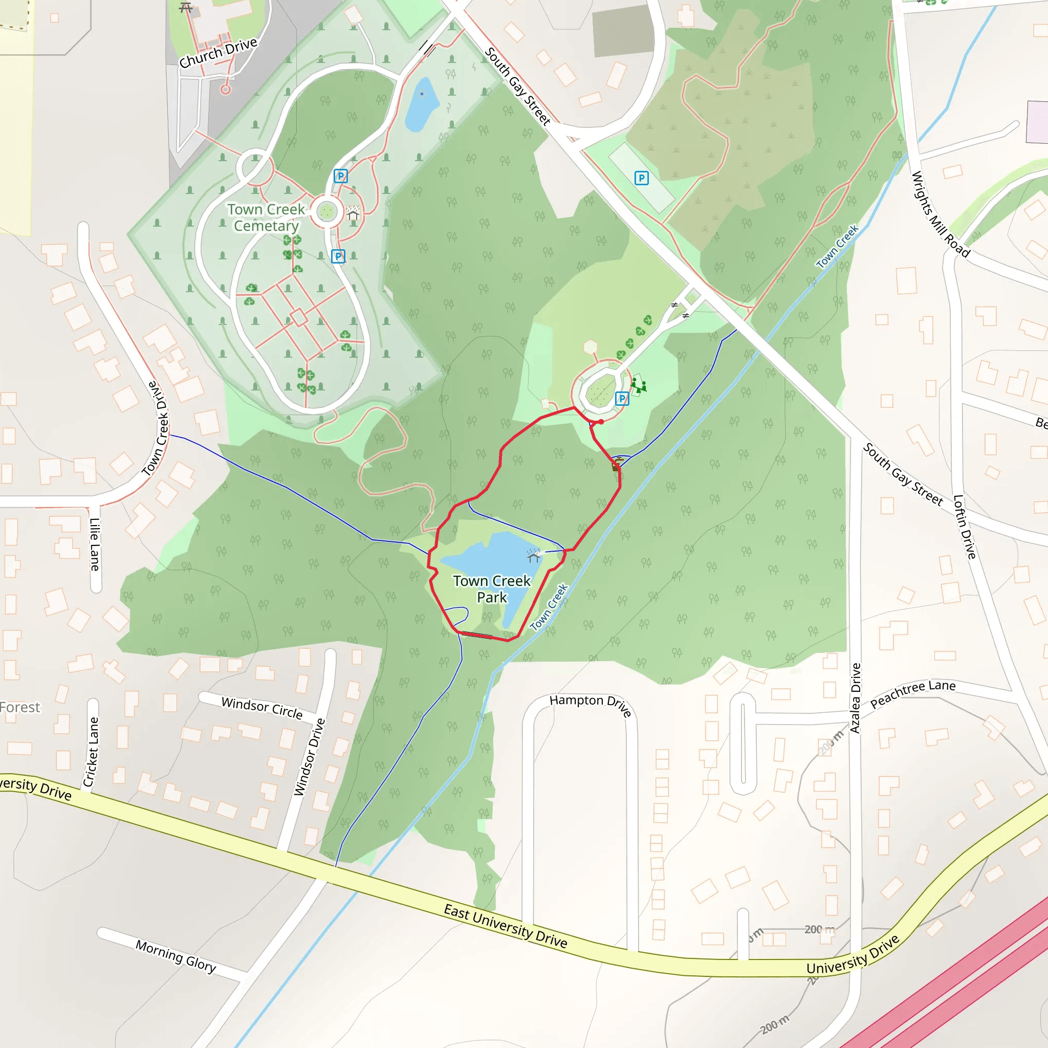 Town Creek Loop mobile static map