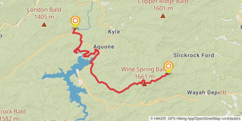 Southeastern Serpentine Trail stage 17 Map