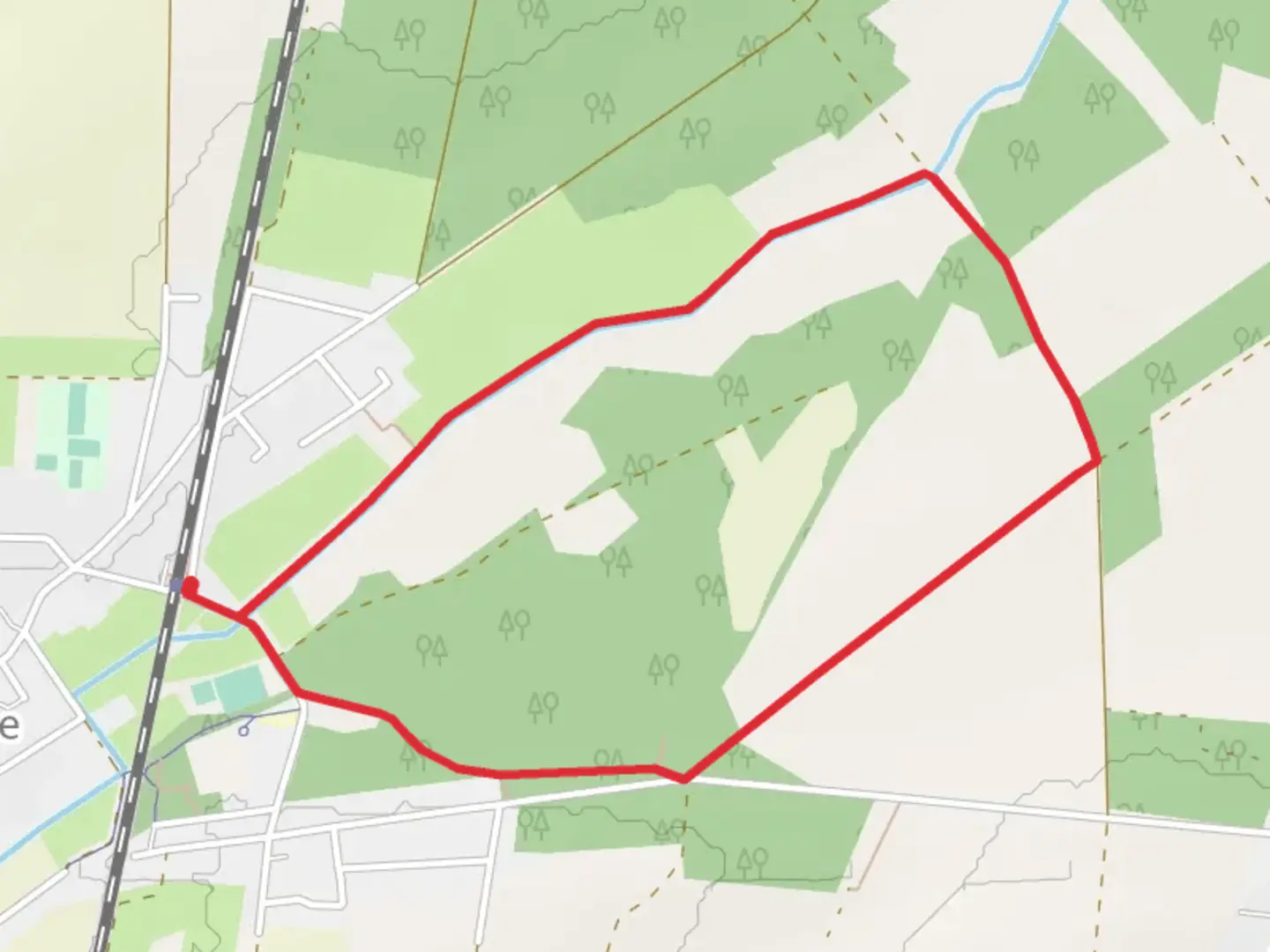 An image depicting the trail Hechtgraben via Heeg and its surrounding area.