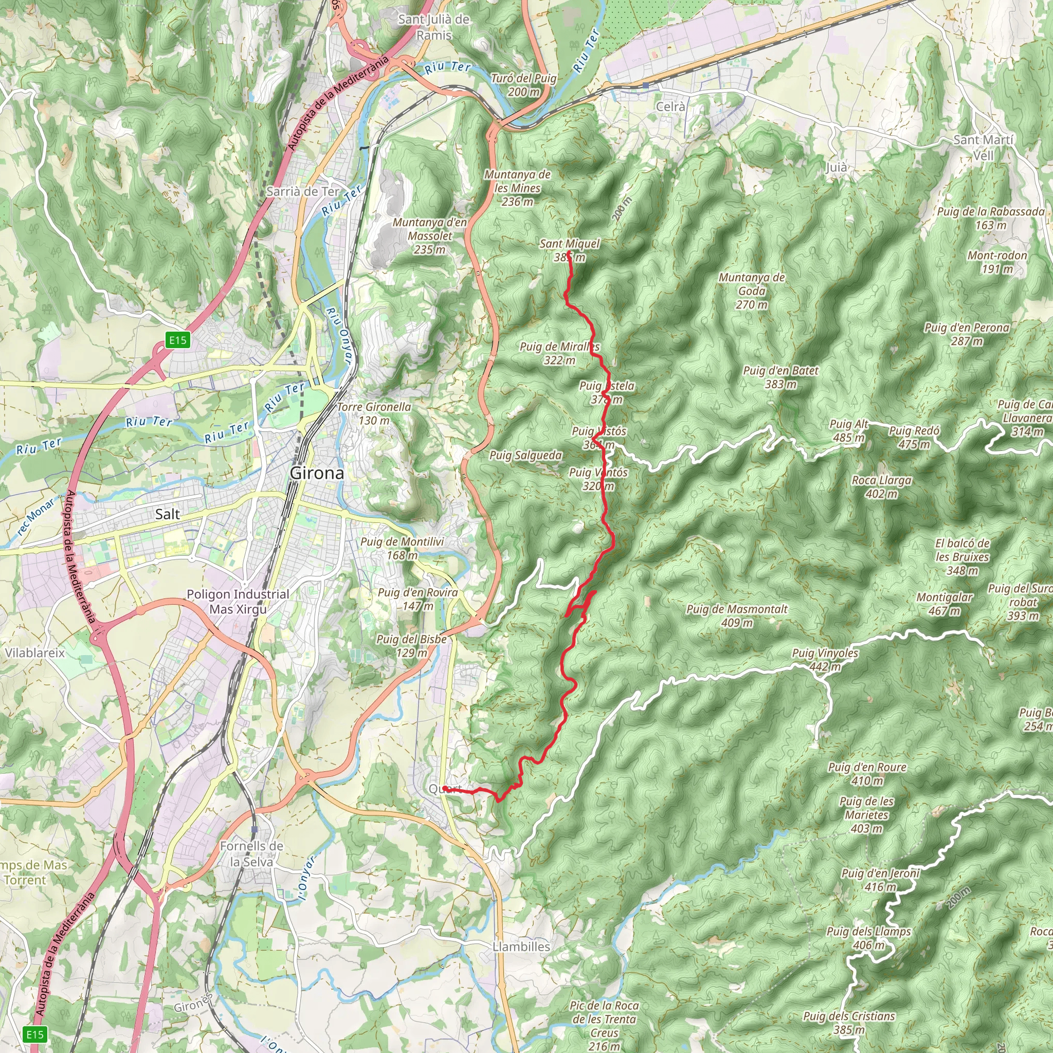 Quart - Castle of Sant Miquel PR C 192 mobile static map