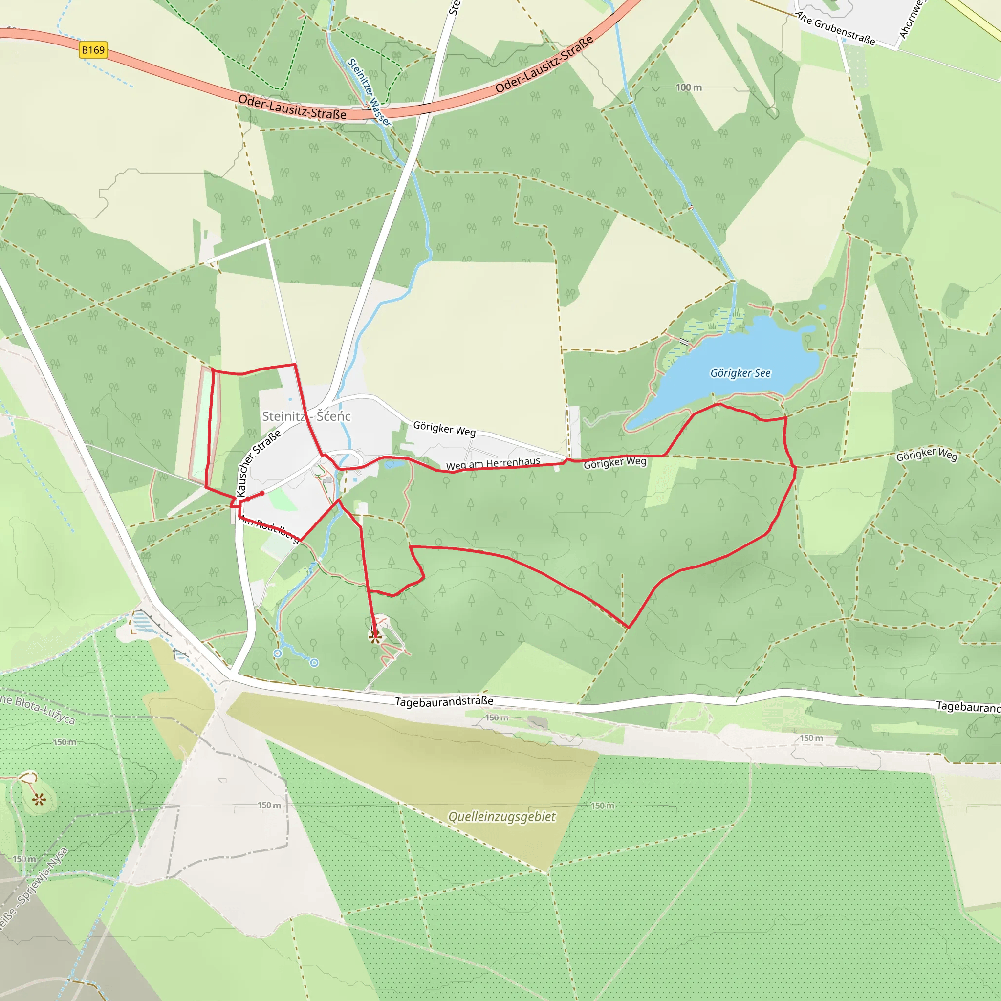 Steinitzer Treppe via Görigker Weg and Weg am Herrenhaus mobile static map