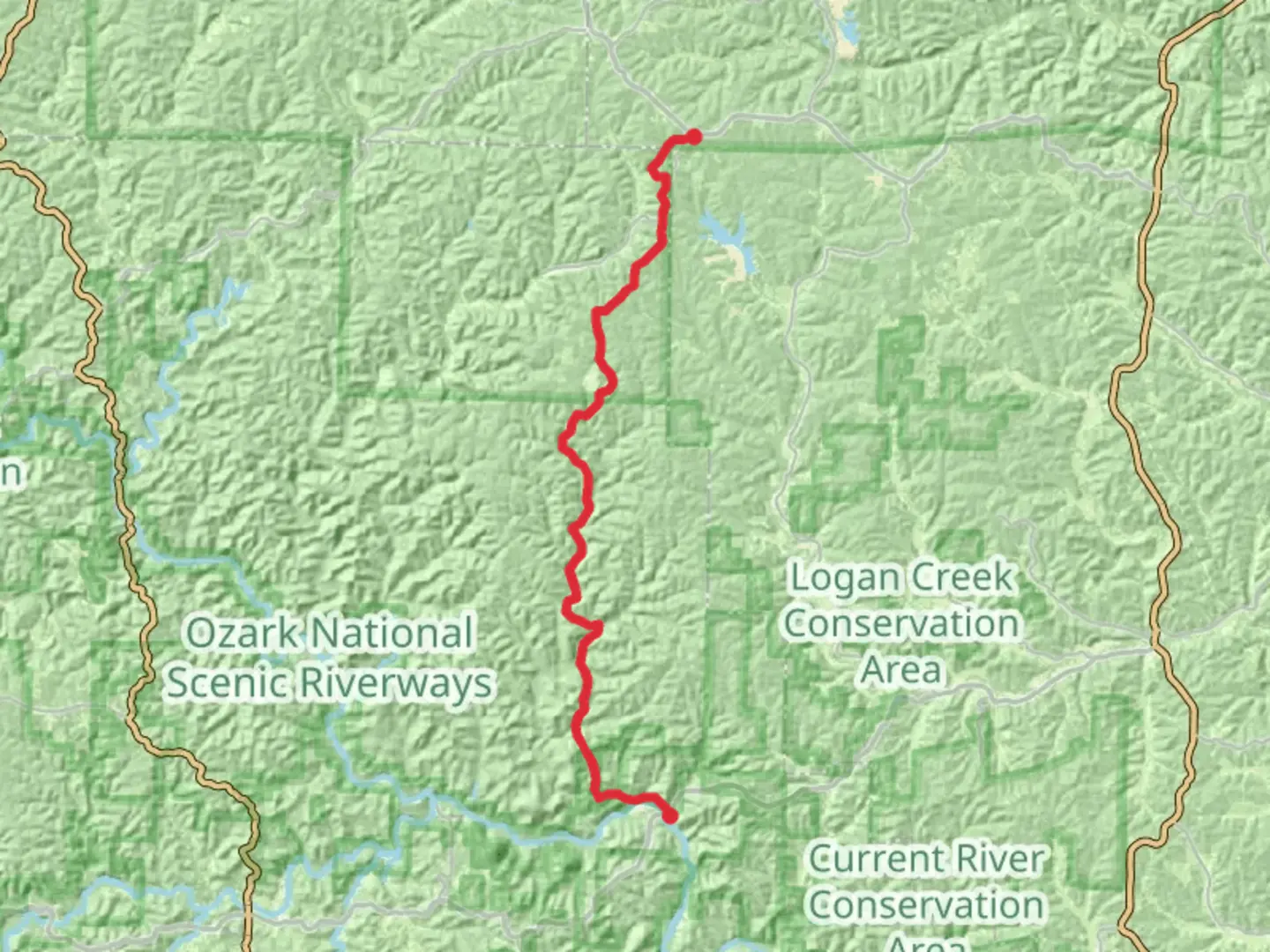 An image depicting the trail Ozark Trail - Blair Creek Section and its surrounding area.