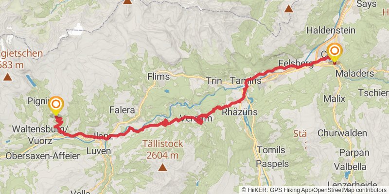 Camino Müstair-Geneva via Interlaken alt 4 Map