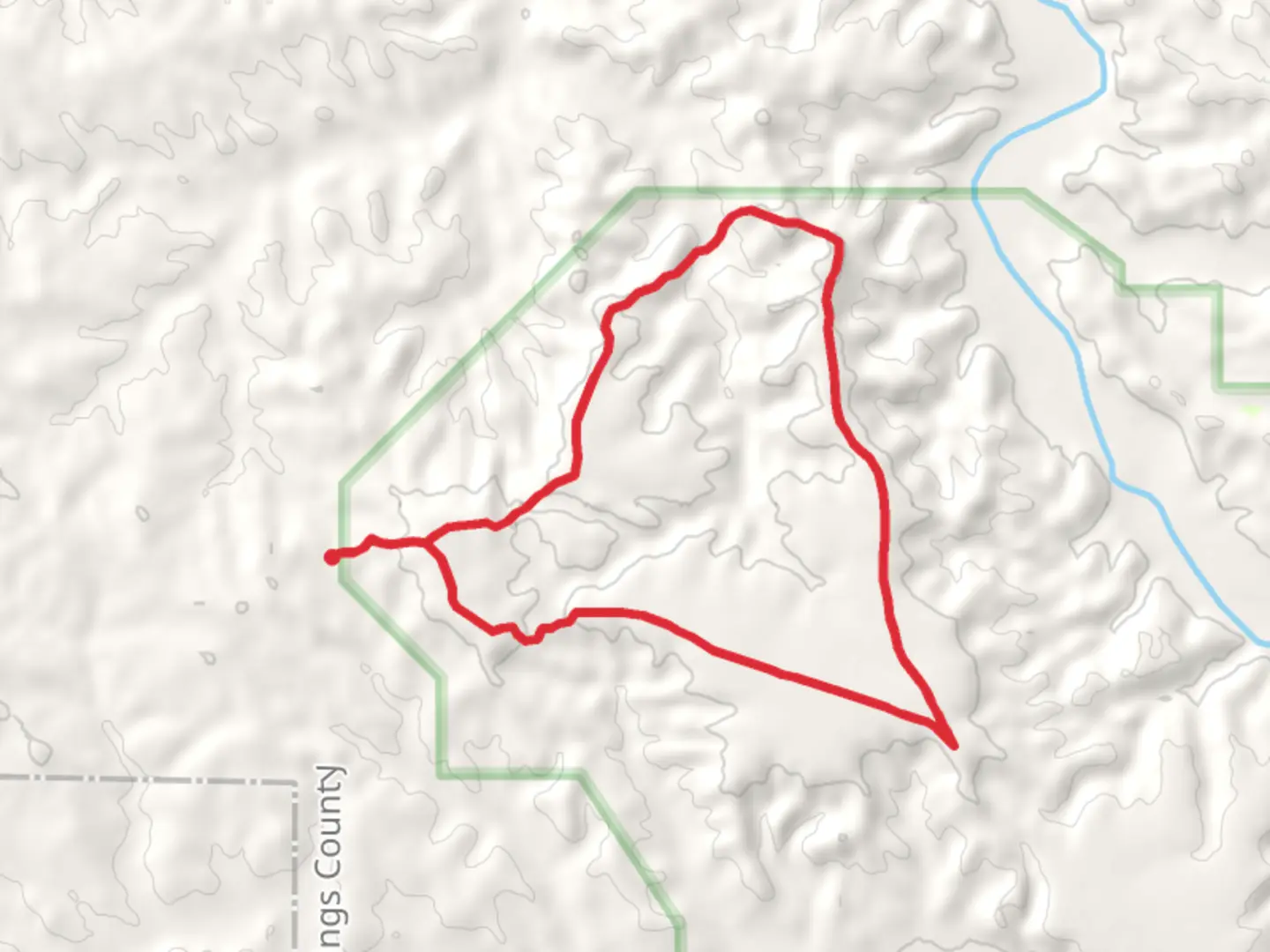 An image depicting the trail Petrified Forest and Maah Daah Hey Loop Trail and its surrounding area.