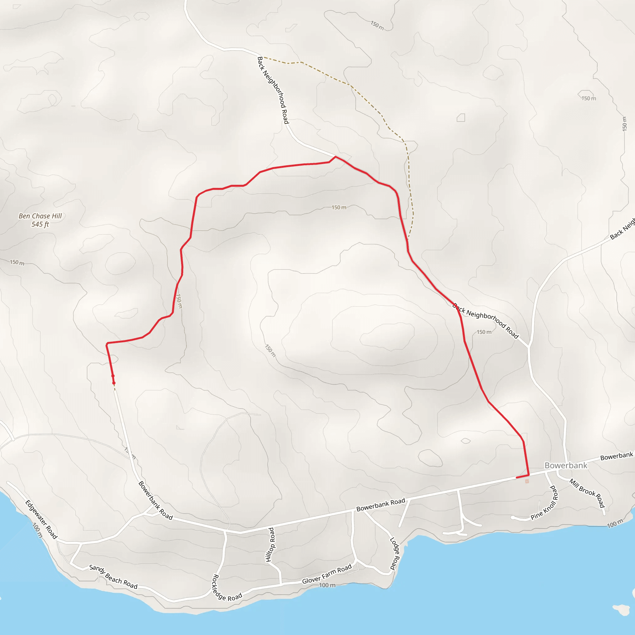Bowerbank Trail mobile static map