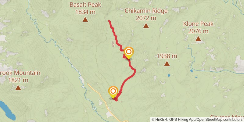 Chikamin Creek Trail stage 2 Map