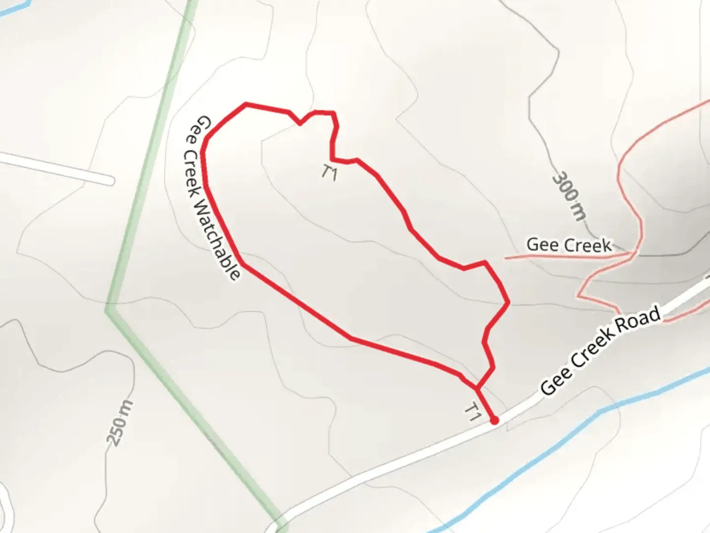 An image depicting the trail Gee Creek Watchable Loop and its surrounding area.